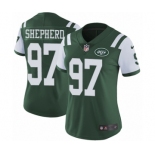 Women's Nike New York Jets #97 Nathan Shepherd Green Team Color Vapor Untouchable Elite Player NFL Jersey