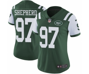 Women's Nike New York Jets #97 Nathan Shepherd Green Team Color Vapor Untouchable Elite Player NFL Jersey