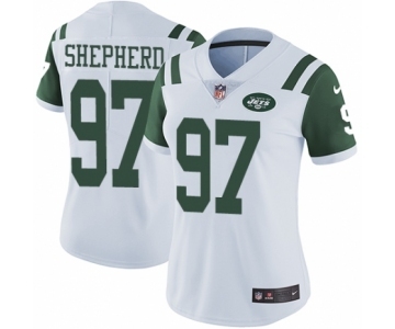 Women's Nike New York Jets #97 Nathan Shepherd White Vapor Untouchable Elite Player NFL Jersey