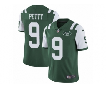 Youth Nike New York Jets #9 Bryce Petty Vapor Untouchable Limited Green Team Color NFL Jersey