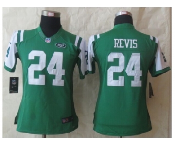 nike women jerseys new york jets #24 darrelle revis green[nike]