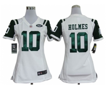 nike women nfl jerseys New York Jets #10 Santonio Holmes White[nike]