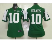 nike women nfl jerseys new york jets #10 holmes green[nike]