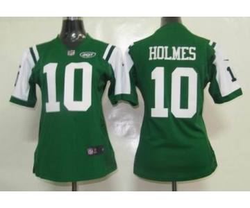 nike women nfl jerseys new york jets #10 holmes green[nike]