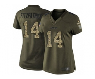 nike women nfl jerseys new york jets #14 fitzpatrick army green[nike Limited Salute To Service]