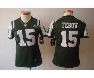 nike women nfl jerseys new york jets #15 tebow green[nike limited]