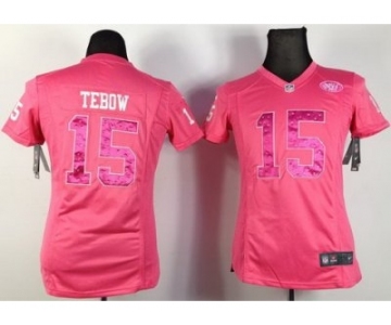 nike women nfl jerseys new york jets #15 tebow pink[nike]