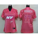 nike women nfl jerseys new york jets #17 burress pink[2012 fem fan]