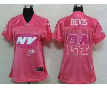 nike women nfl jerseys new york jets #24 revis pink[2012 fem fan]