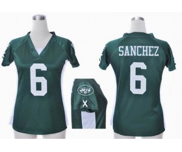 nike women nfl jerseys new york jets #6 sanchez green[draft him ii top]