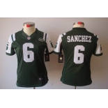 nike women nfl jerseys new york jets #6 sanchez green[nike limited]