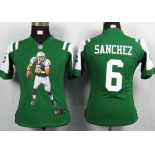 nike women nfl jerseys new york jets #6 sanchez green[portrait fashion]