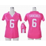 nike women nfl jerseys new york jets #6 sanchez pink[draft him ii top]