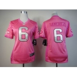 nike women nfl jerseys new york jets #6 sanchez pink[nike love's]