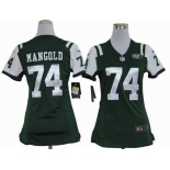 nike women nfl jerseys new york jets #74 mangold green[nike]