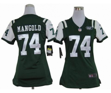 nike women nfl jerseys new york jets #74 mangold green[nike]