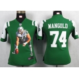 nike women nfl jerseys new york jets #74 mangold green[portrait fashion]