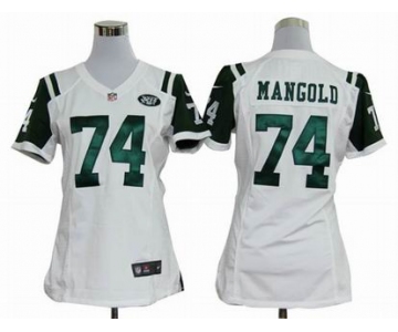 nike women nfl jerseys new york jets #74 mangold white[nike]