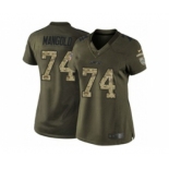 nike women nfl jerseys new york jets #74 nick mangold army green[nike Limited Salute To Service]