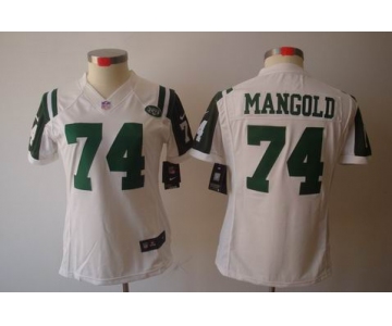 nike women nfl jerseys new york jets #74 nick mangold white[nike limited]