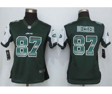 nike women nfl jerseys new york jets #87 decker green[Strobe Limited][decker]