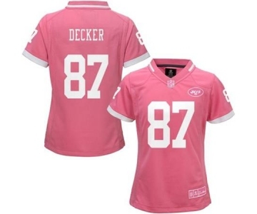 nike women nfl jerseys new york jets #87 decker pink[nike 2015][decker]