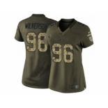 nike women nfl jerseys new york jets #96 wilkerson army green[nike Limited Salute To Service]