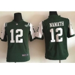 Nike Youth New York Jets #12 Joe Namath Green Team Color Stitched Jerseys