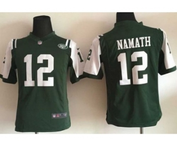 Nike Youth New York Jets #12 Joe Namath Green Team Color Stitched Jerseys