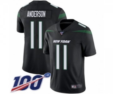 Youth New York Jets #11 Robby Anderson Black Alternate Vapor Untouchable Limited Player 100th Season Football Jersey