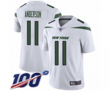 Youth New York Jets #11 Robby Anderson White Vapor Untouchable Limited Player 100th Season Football Jersey