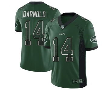 Youth New York Jets #14 Sam Darnold Limited Green Rush Drift Fashion Football Jersey