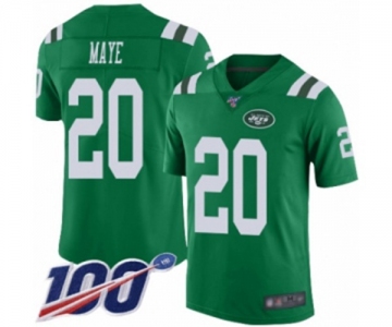 Youth New York Jets #20 Marcus Maye Limited Green Rush Vapor Untouchable 100th Season Football Jersey