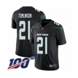 Youth New York Jets #21 LaDainian Tomlinson Black Alternate Vapor Untouchable Limited Player 100th Season Football Jersey