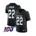 Youth New York Jets #22 Trumaine Johnson Black Alternate Vapor Untouchable Limited Player 100th Season Football Jersey