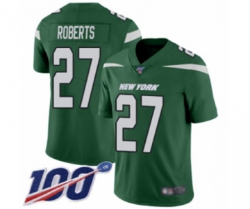 Youth New York Jets #27 Darryl Roberts Green Team Color Vapor Untouchable Limited Player 100th Season Football Jersey