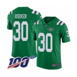 Youth New York Jets #30 Rashard Robinson Limited Green Rush Vapor Untouchable 100th Season Football Jersey