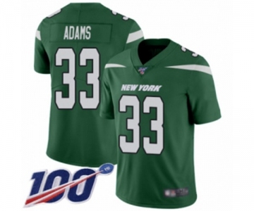 Youth New York Jets #33 Jamal Adams Green Team Color Vapor Untouchable Limited Player 100th Season Football Jersey