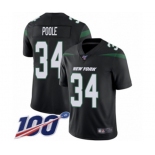 Youth New York Jets #34 Brian Poole Black Alternate Vapor Untouchable Limited Player 100th Season Football Jersey