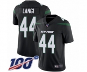 Youth New York Jets #44 Harvey Langi Black Alternate Vapor Untouchable Limited Player 100th Season Football Jersey