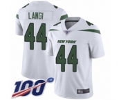 Youth New York Jets #44 Harvey Langi White Vapor Untouchable Limited Player 100th Season Football Jersey