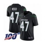 Youth New York Jets #47 Trevon Wesco Black Alternate Vapor Untouchable Limited Player 100th Season Football Jersey