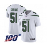 Youth New York Jets #51 Brandon Copeland White Vapor Untouchable Limited Player 100th Season Football Jersey