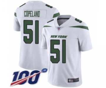 Youth New York Jets #51 Brandon Copeland White Vapor Untouchable Limited Player 100th Season Football Jersey