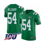 Youth New York Jets #54 Avery Williamson Limited Green Rush Vapor Untouchable 100th Season Football Jersey