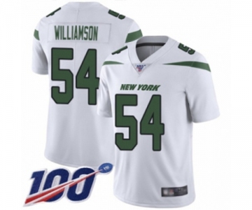 Youth New York Jets #54 Avery Williamson White Vapor Untouchable Limited Player 100th Season Football Jersey