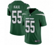 Youth New York Jets #55 Ryan Kalil Green Team Color Vapor Untouchable Limited Player Football Jersey