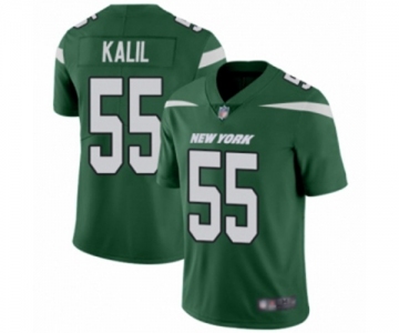 Youth New York Jets #55 Ryan Kalil Green Team Color Vapor Untouchable Limited Player Football Jersey