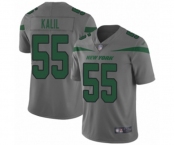 Youth New York Jets #55 Ryan Kalil Limited Gray Inverted Legend Football Jersey