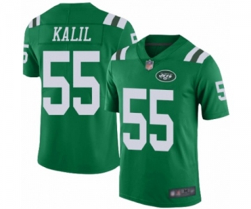 Youth New York Jets #55 Ryan Kalil Limited Green Rush Vapor Untouchable Football Jersey